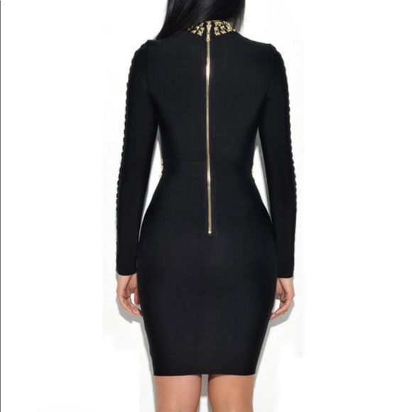 Stunning Black&gold studded dress PRICE IS FIRM - Picture 3 of 4